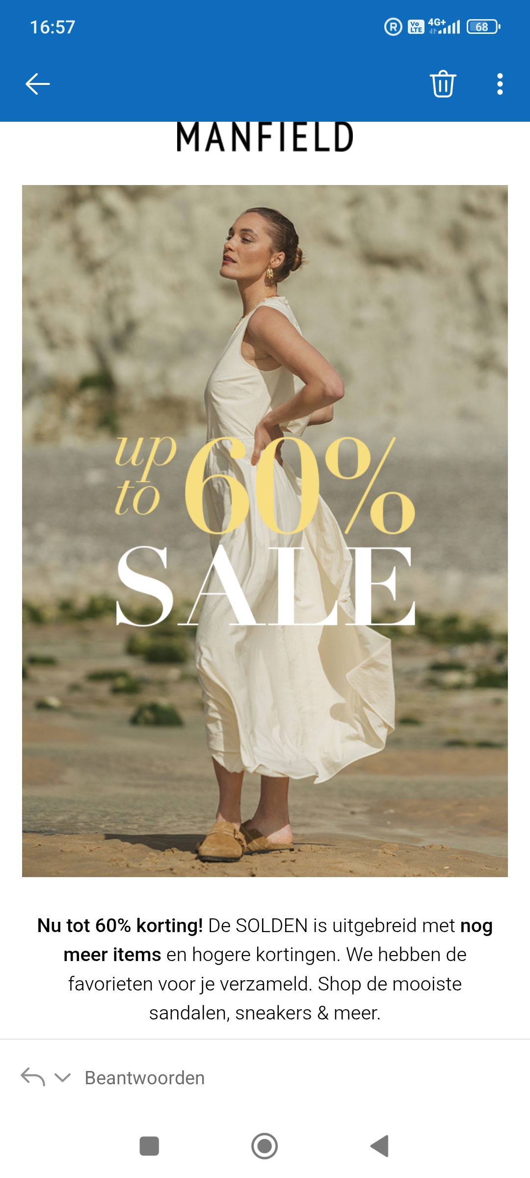 Manfield solden tot -60%