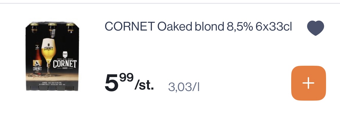 Cornet oaked blond 8,5% 6x33 cl