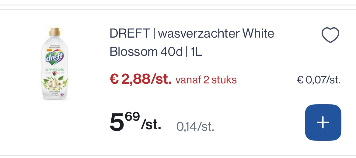 Dreft wasverzachter -50%