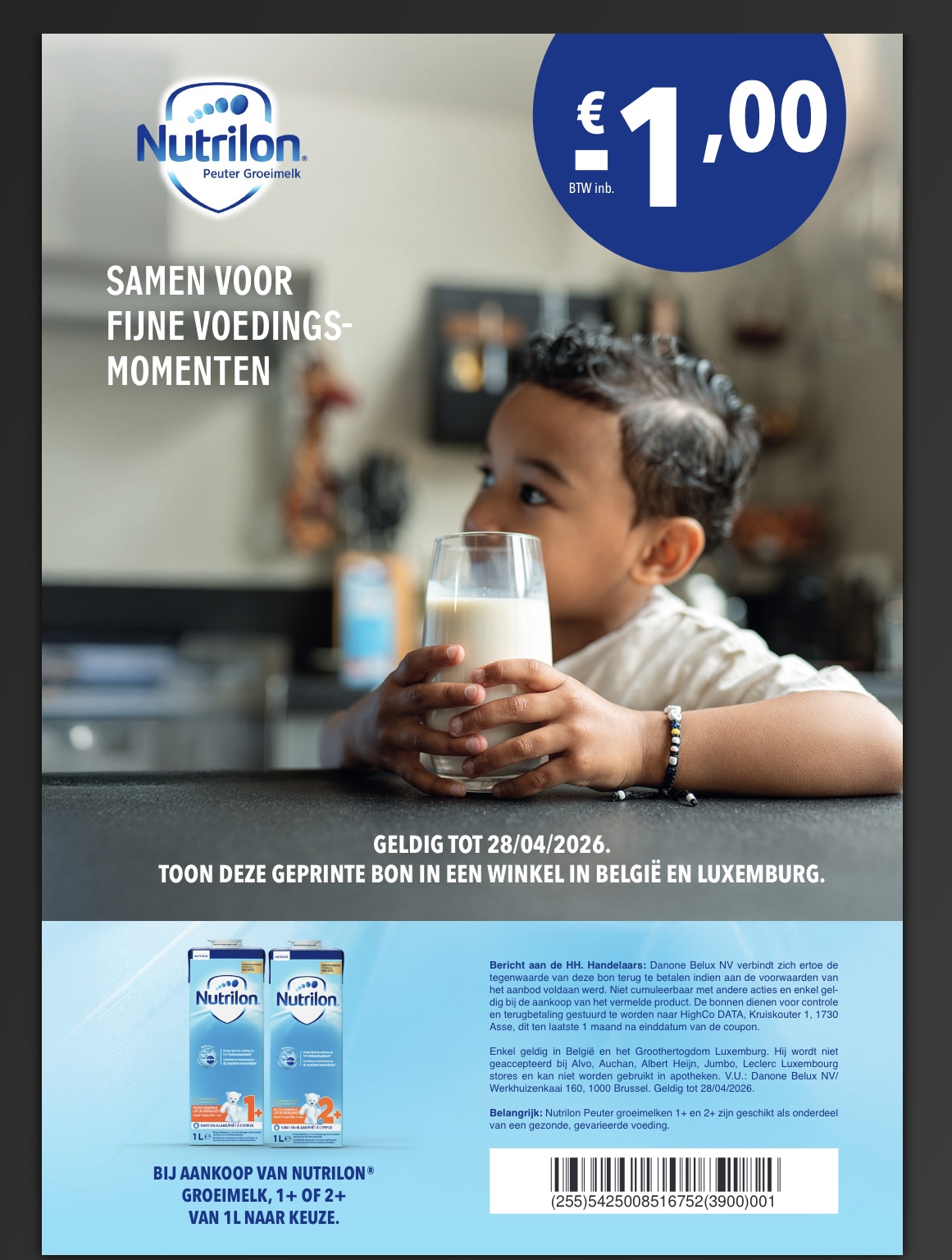 Kortingsbonnen voor Nutrilon tot -€3 👶🖨️
