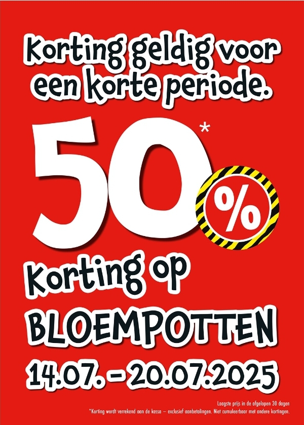 Opruiming bij TEDi met 50% korting