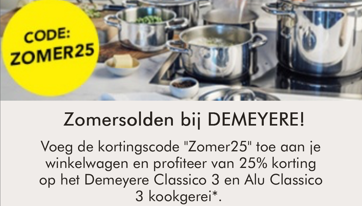 Kortingscode Demeyere
