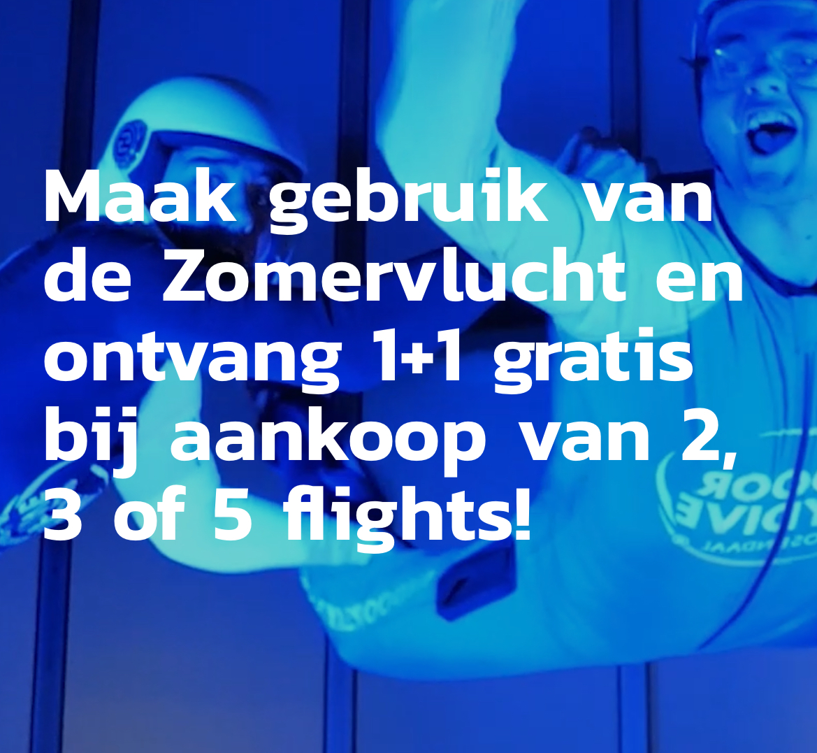 Indoorskydive 1+1 gratis