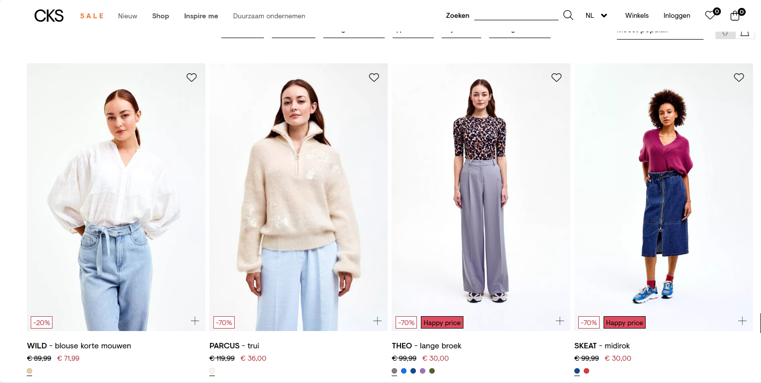 Solden tot -70% bij CKS