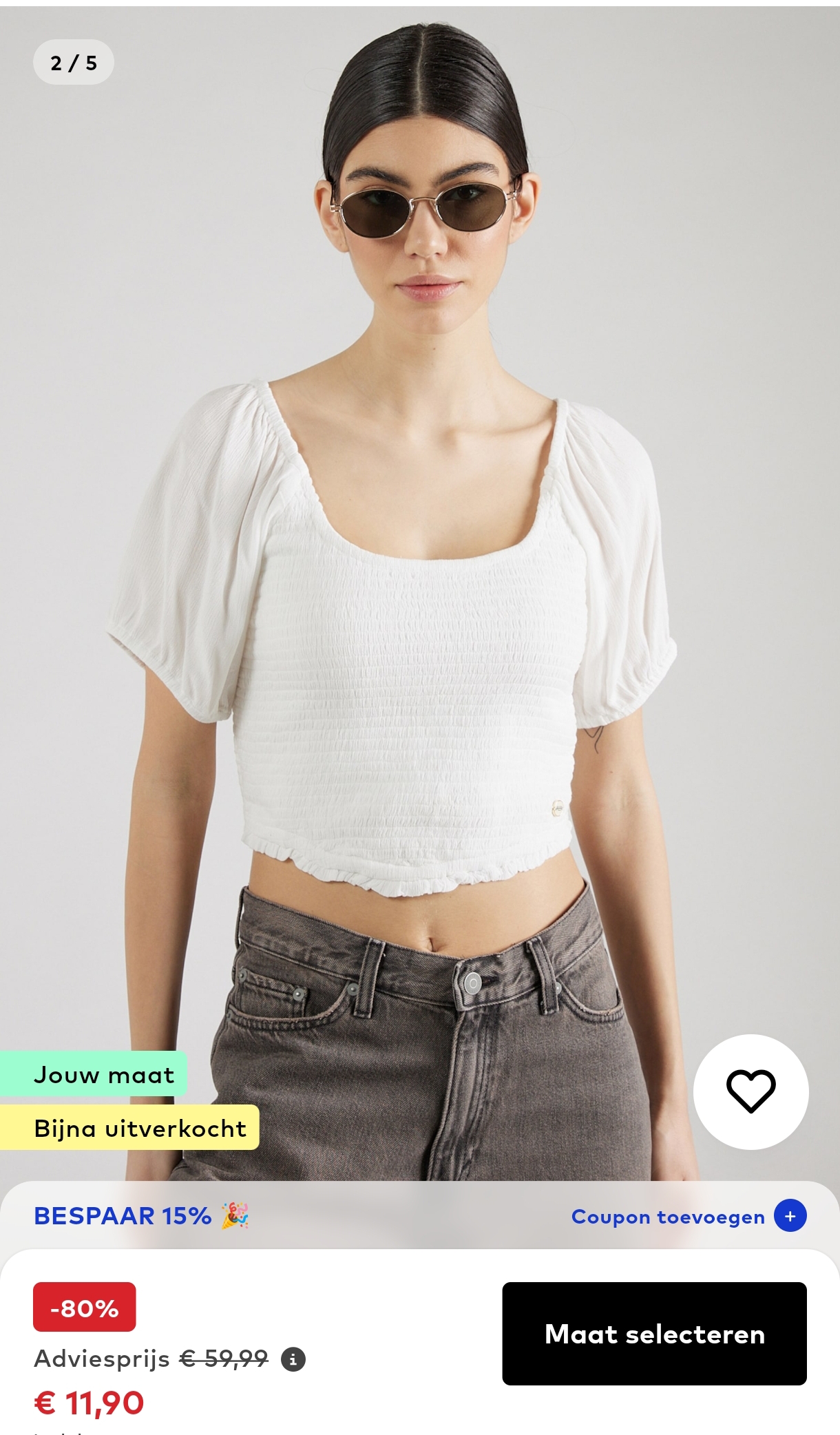 80% korting op dit Superdry topje bij about you