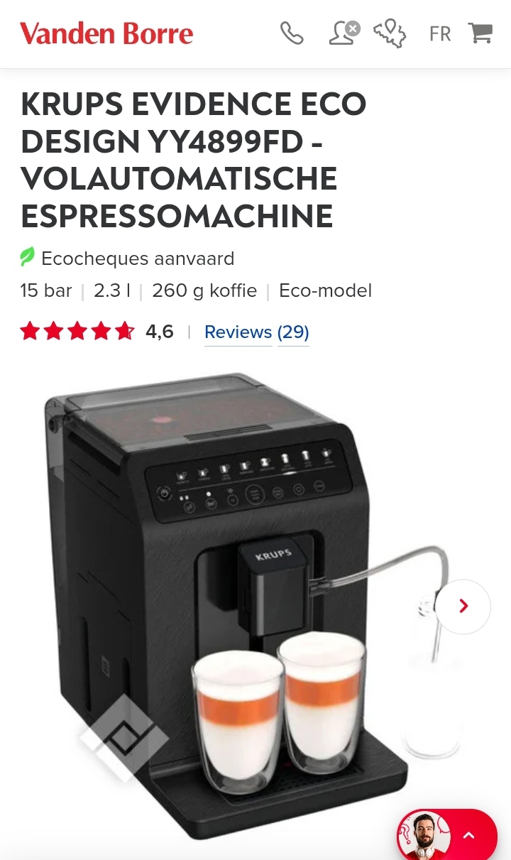 KRUPS Evidence Eco-Design YY4899F volautomatische espressomachine