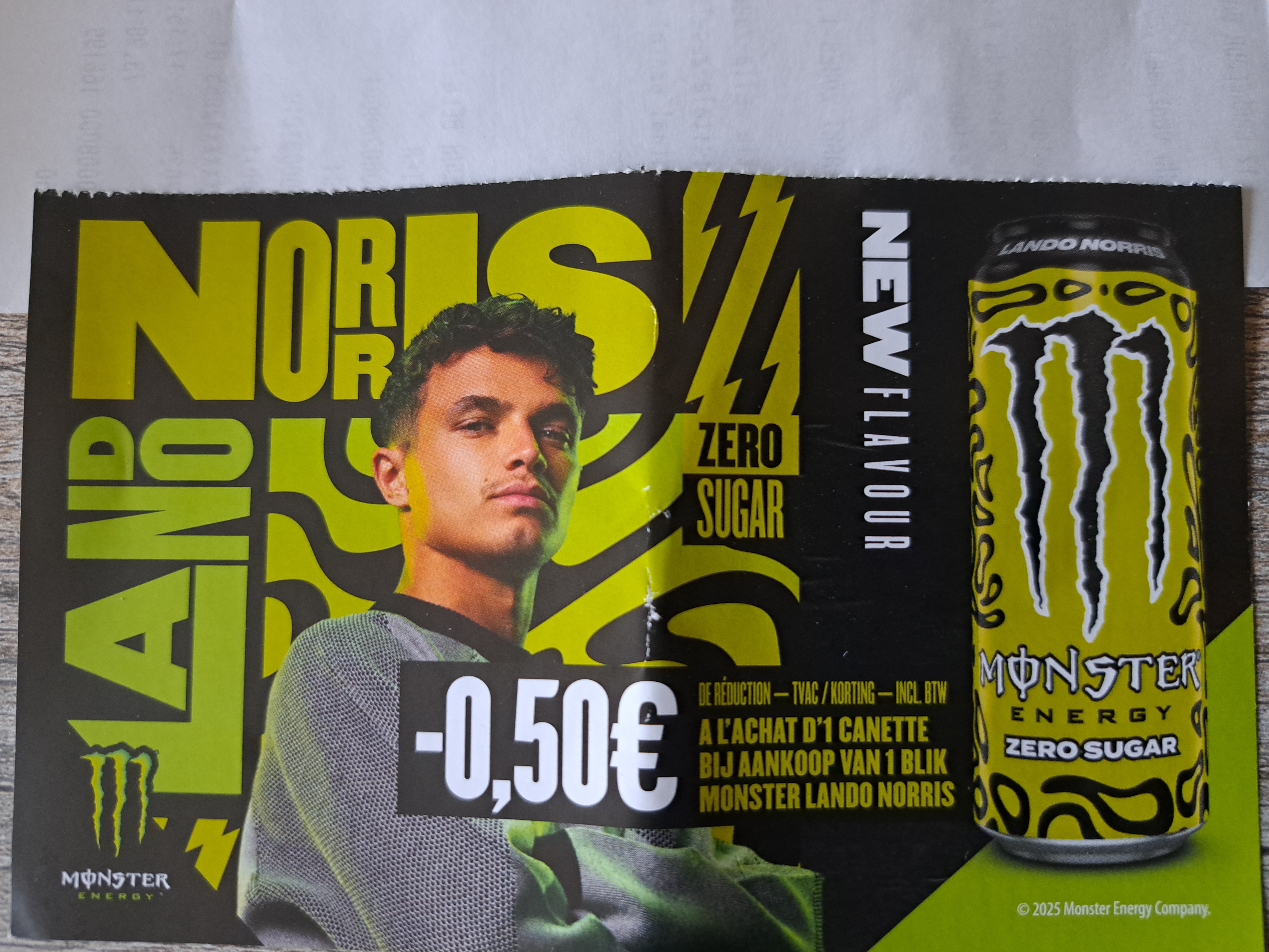 -€0,50 bij aankoop van 1 blik monster lindo norris