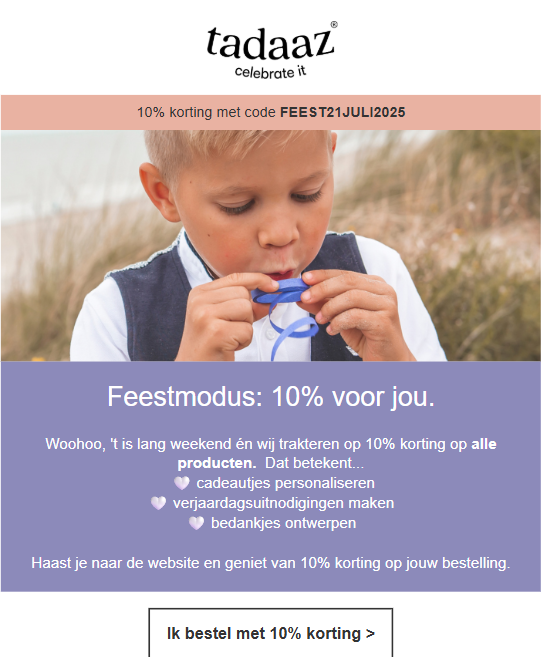 -10% bij Tadaaz ❣️
