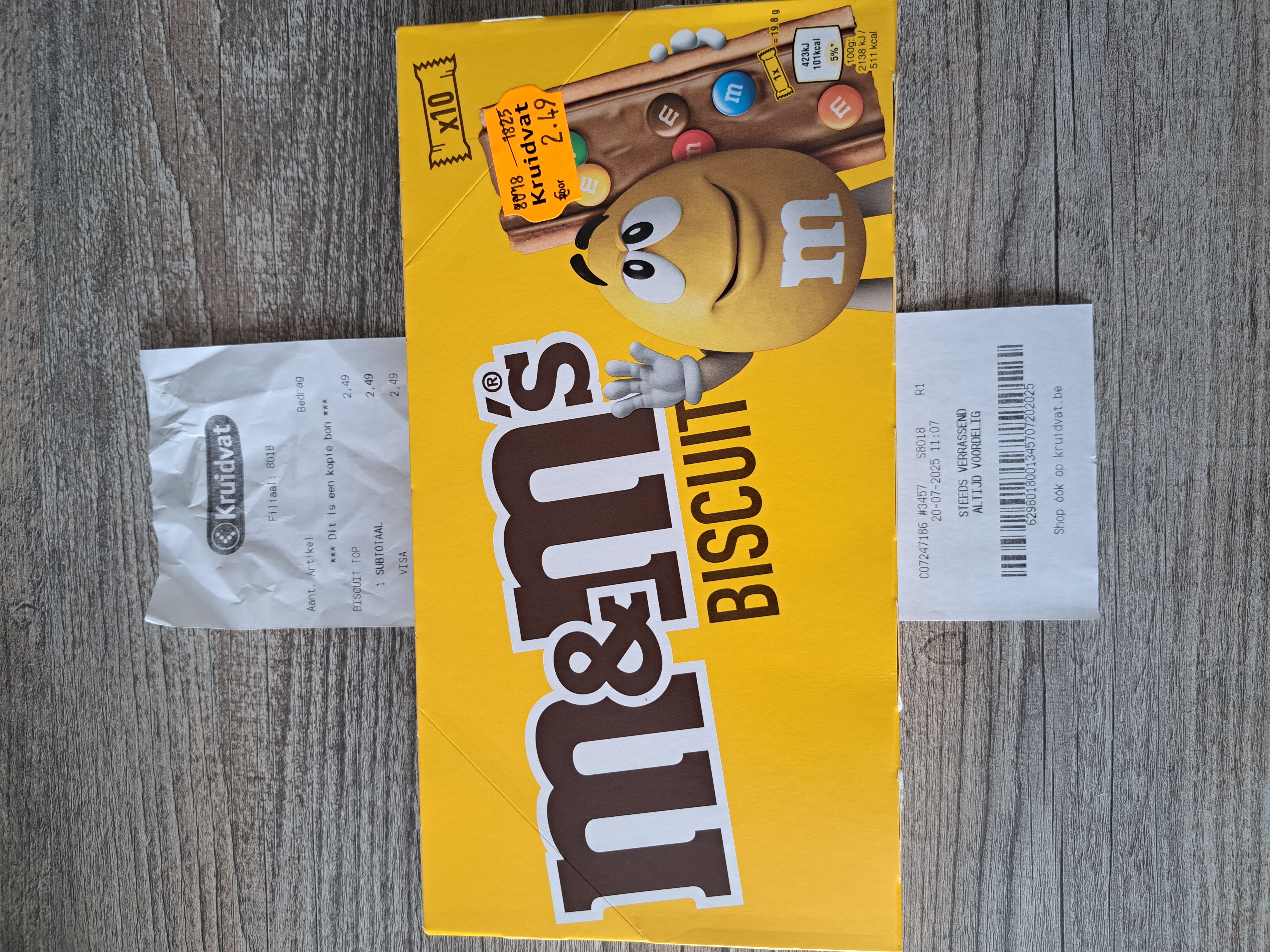M&m's biscuit €2,49