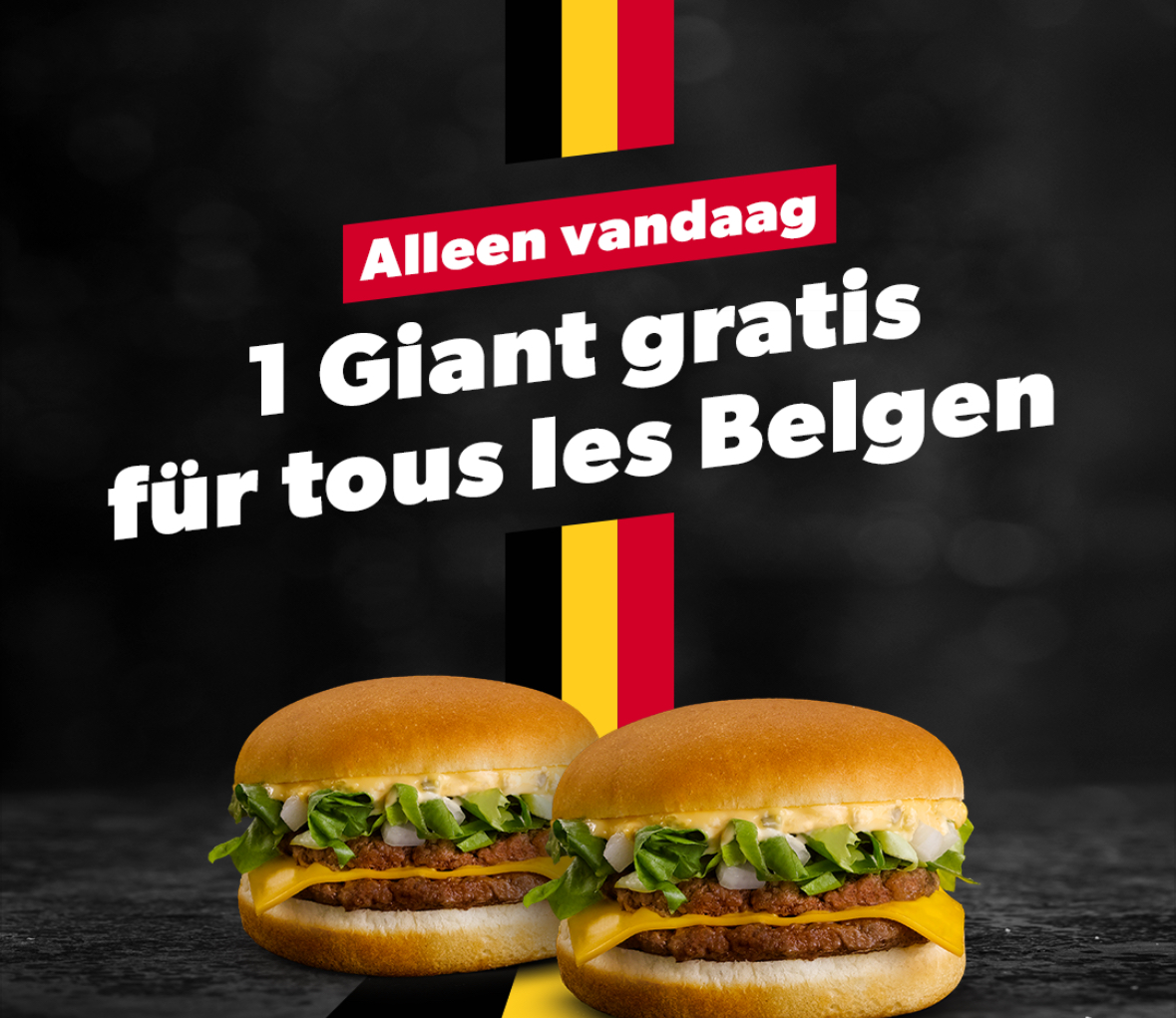 bij aankoop van 1 Giant 1 extra Giant GRATIS