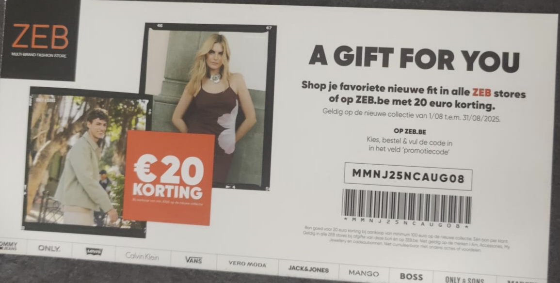 20€ korting bij Zeb