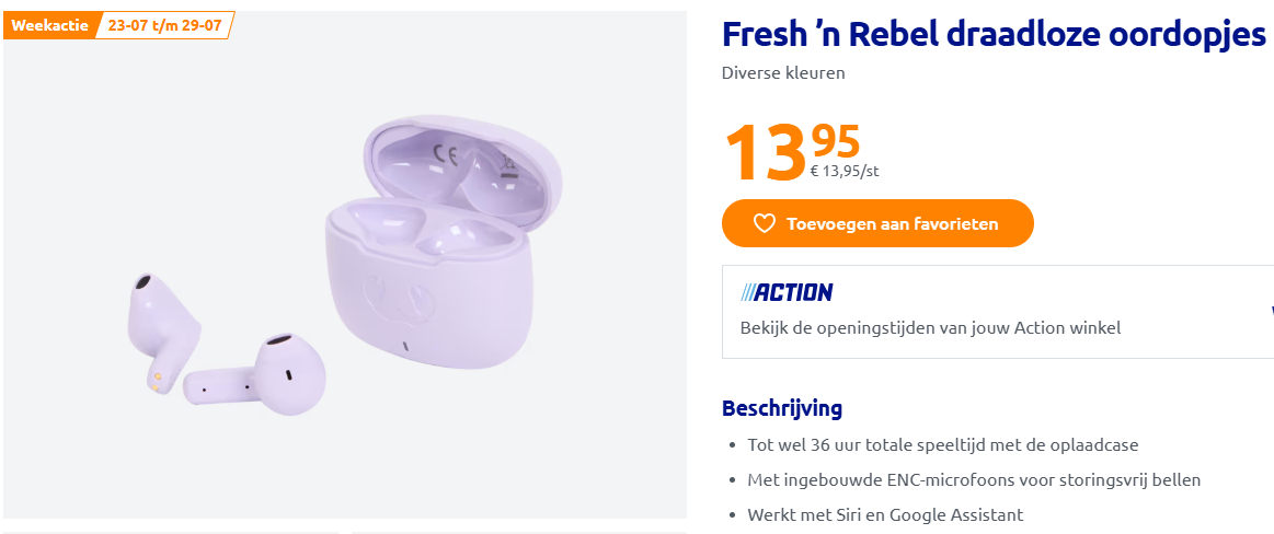 Fresh ’n Rebel draadloze oordopjes