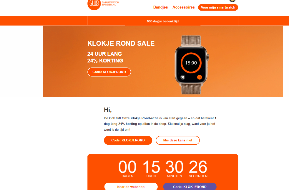 24% korting smartwatchbanden.nl