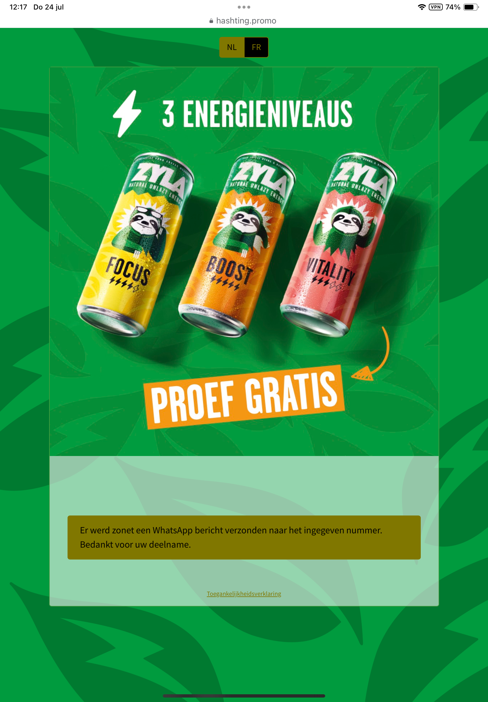 ZYLA 4-pack of blik 100% terugbetaald