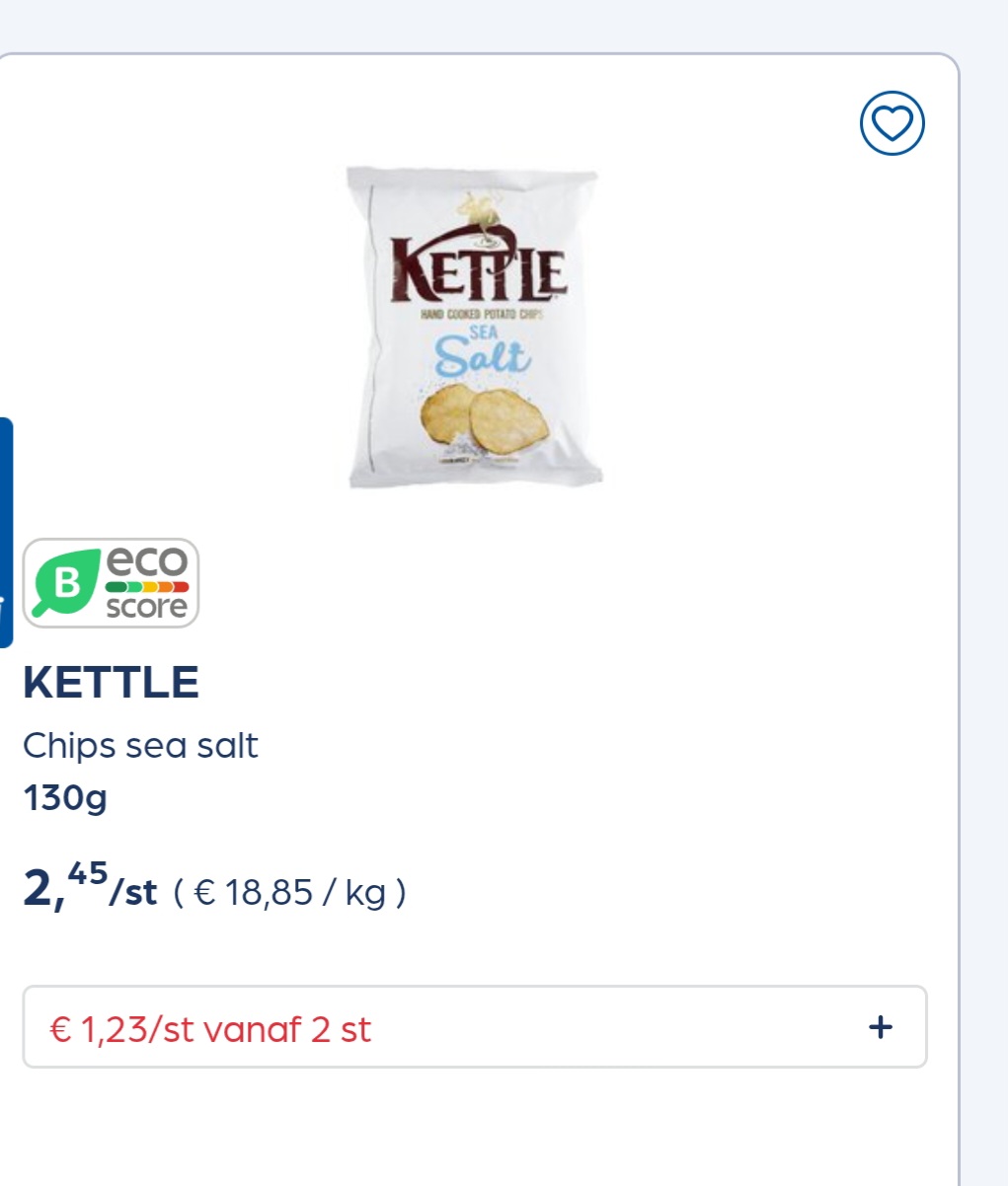 KETTLE Chips sea salt 130g -50%