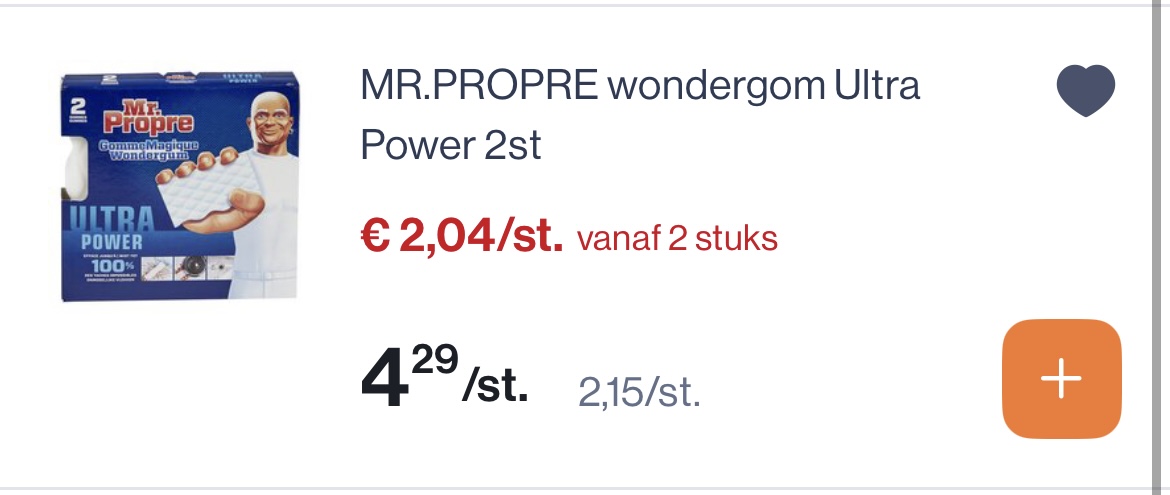 Mr propre wondergum ultra power 2 stuks -52%