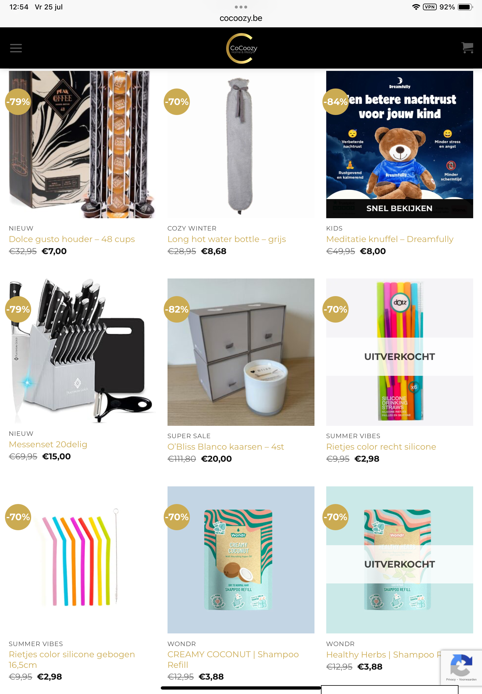 Cocoozy uitverkoop webshop