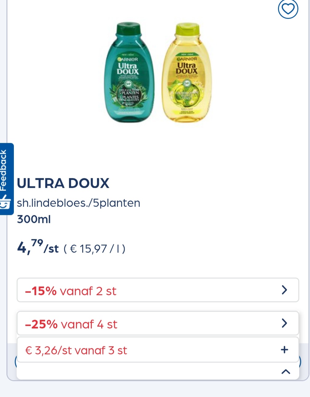 Ultra doux -25% extra