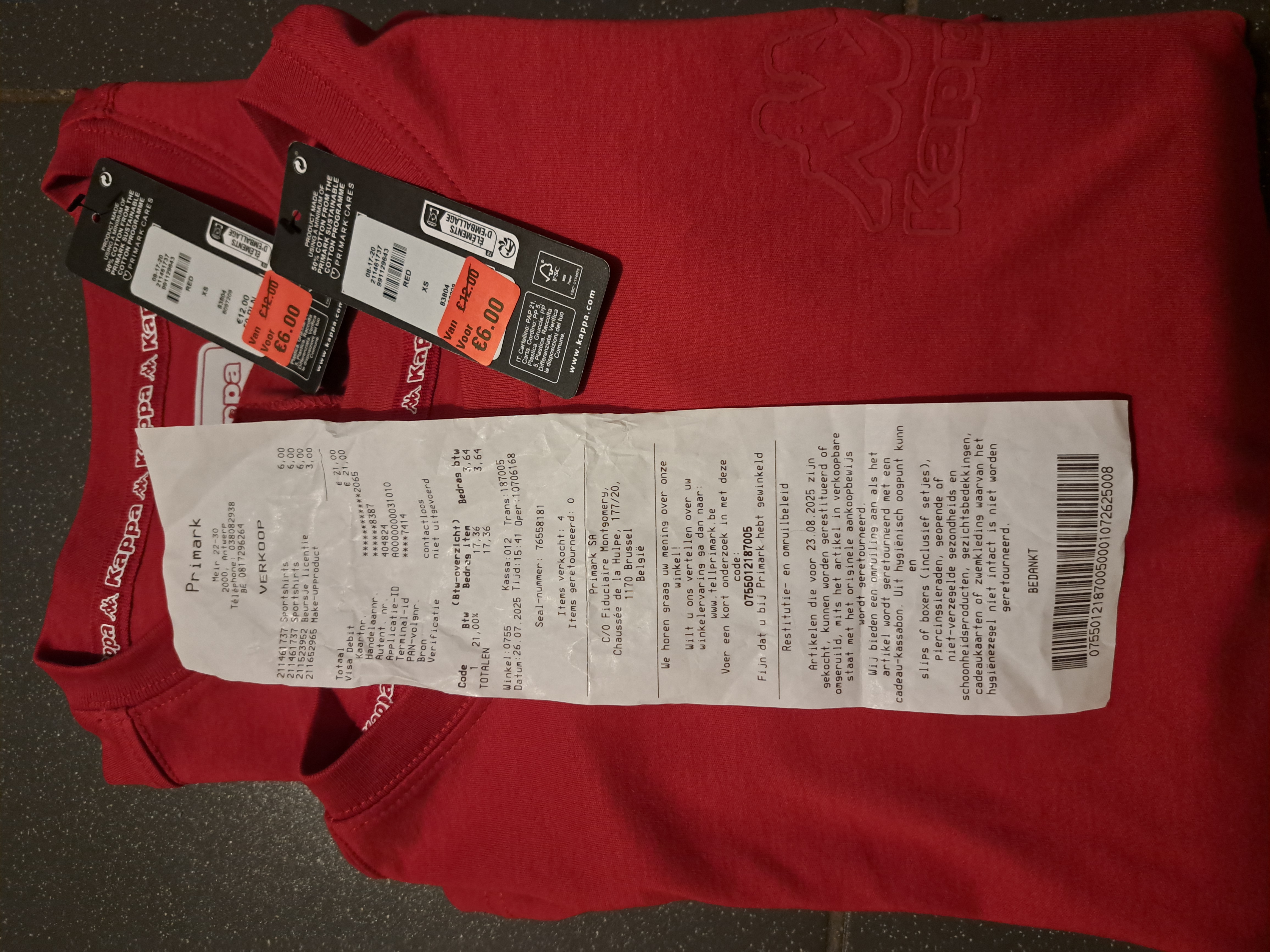 Deze sportshirt van €12 naar €6