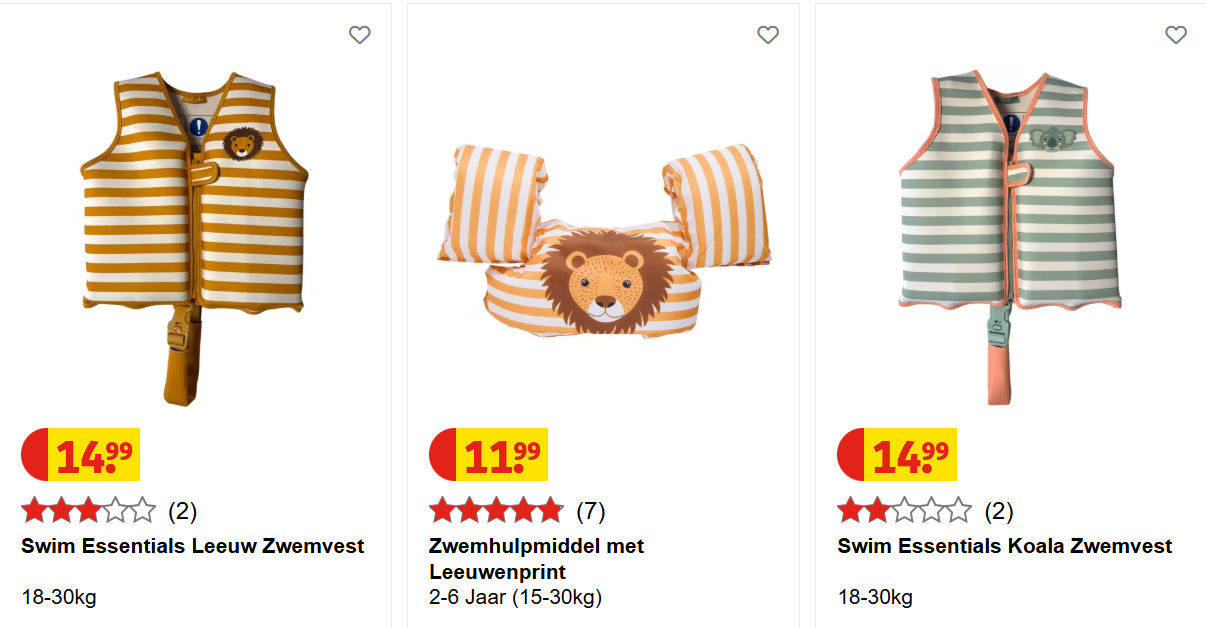 Zwemhulpjes vanaf 11,99 euro bij Kruidvat - bespaar 52%
