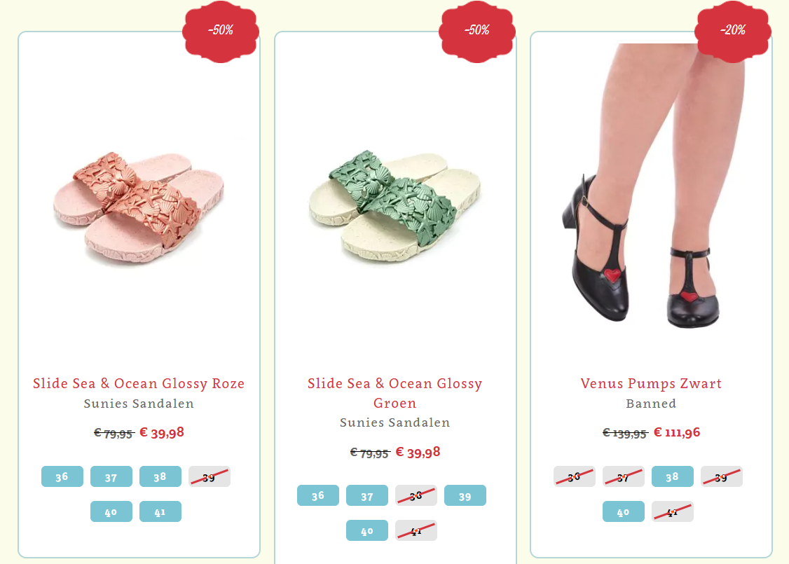 Tot -50% op de vintage kleding en schoenen bij Seventy One