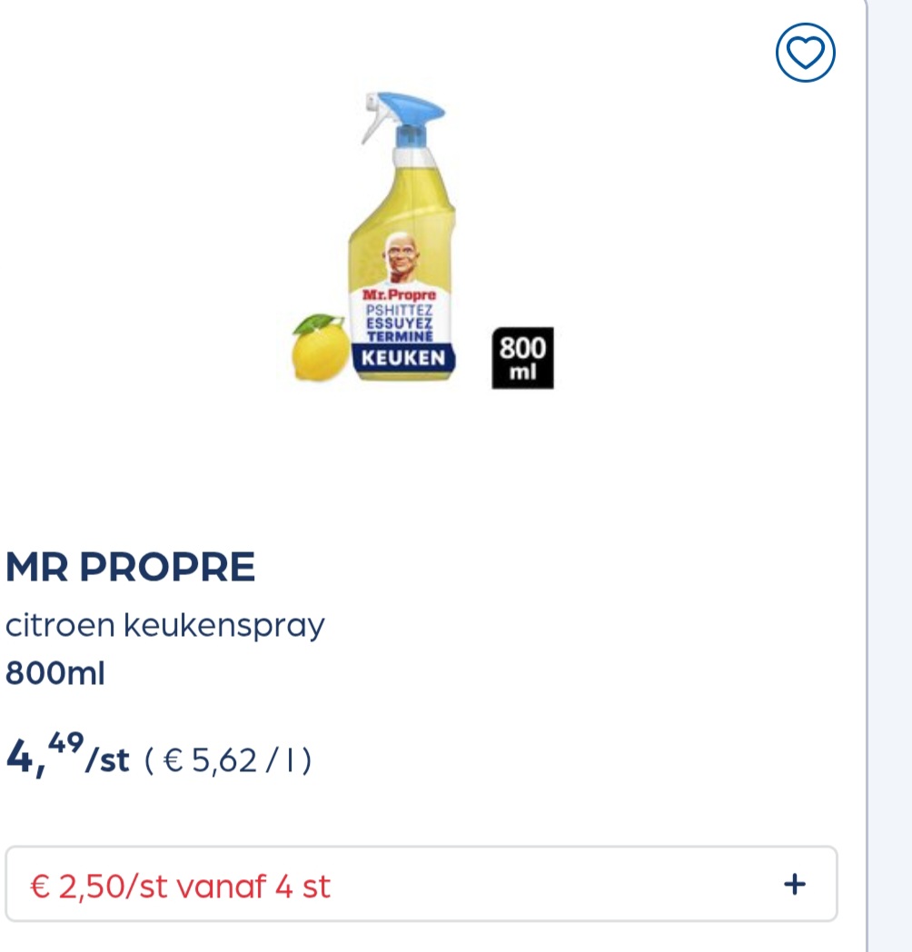 Mr propre spray tot -50%