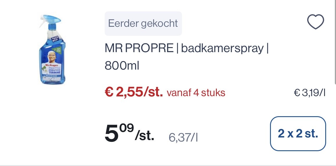 Mr propre badkamerspray 800 ml