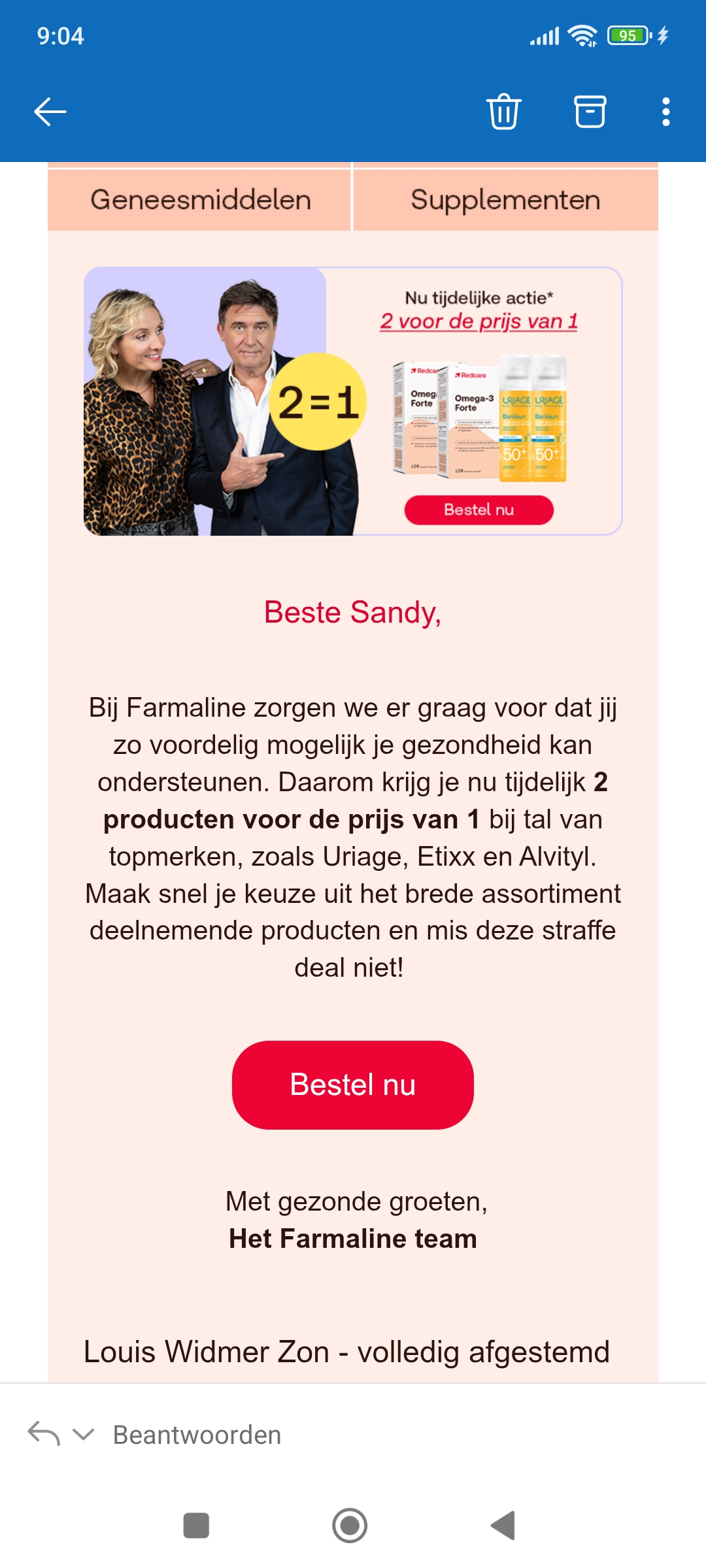 2=1 actie farmaline