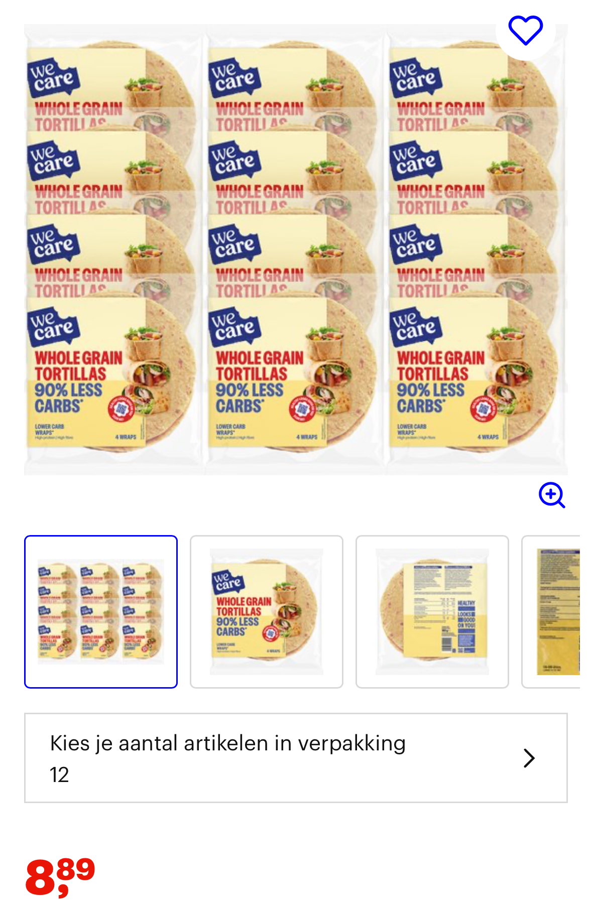 Whole Grain Tortillas -76%