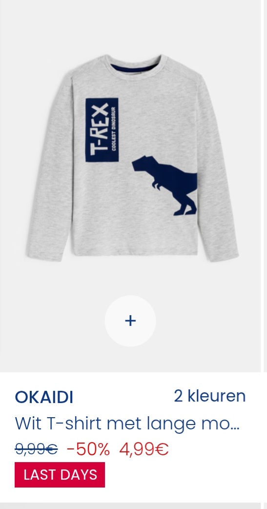 Okaïdi t-shirt met lange mouwen -50% op okaidi.be