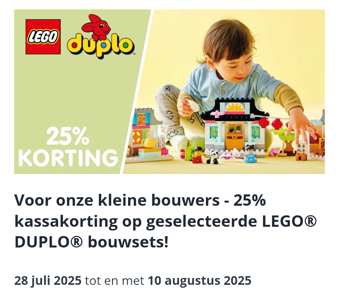 25% bij Toychamp op Lego Duplo