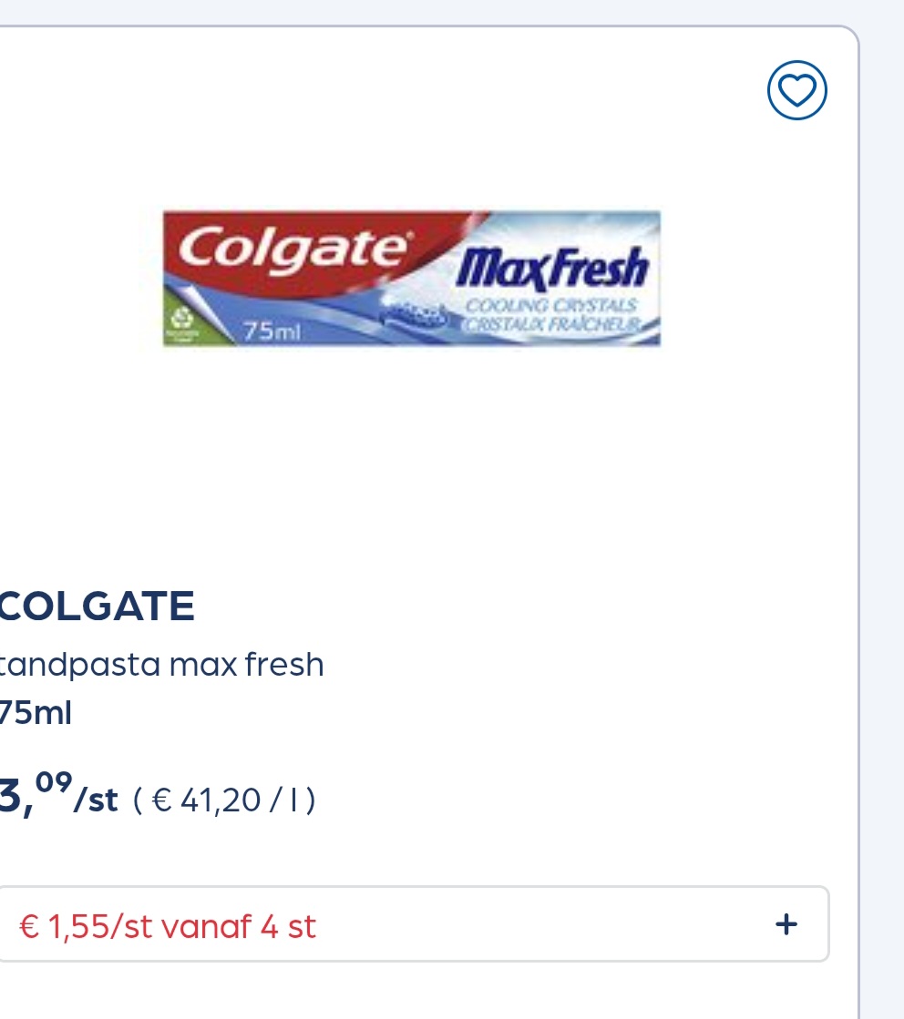 Verschillende colgate 50% goedkoper
