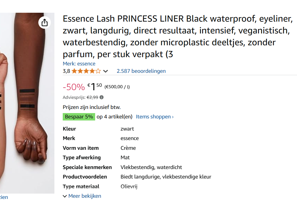 Eyeliner van Essence voor 1,50€