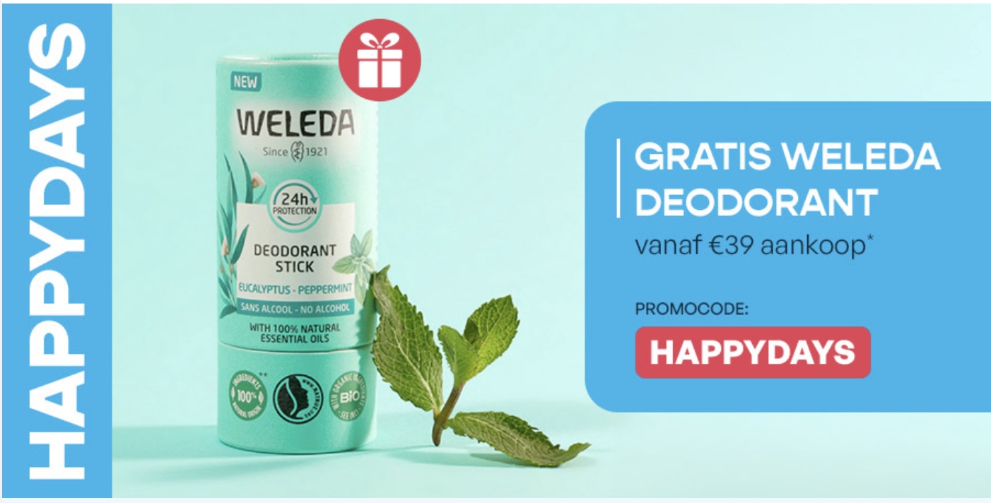 Gratis Weleda deodorant stick t.w.v. €10,99