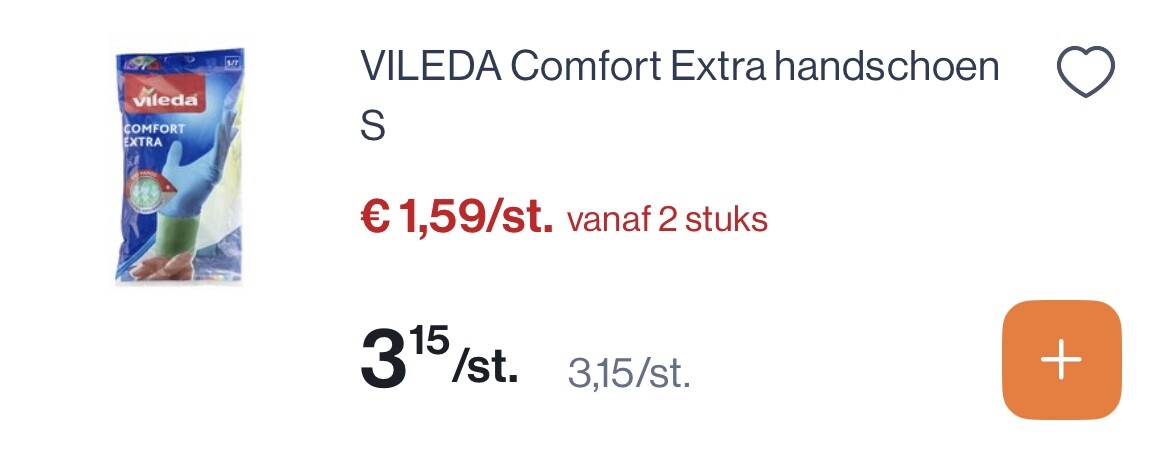Vileda sponzen, handschoenen -50%