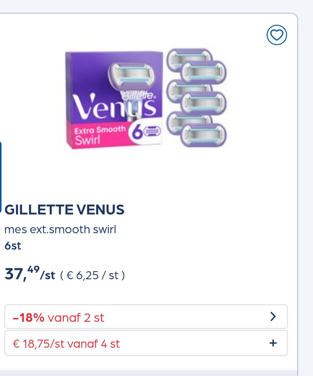 Venus -18% extra
