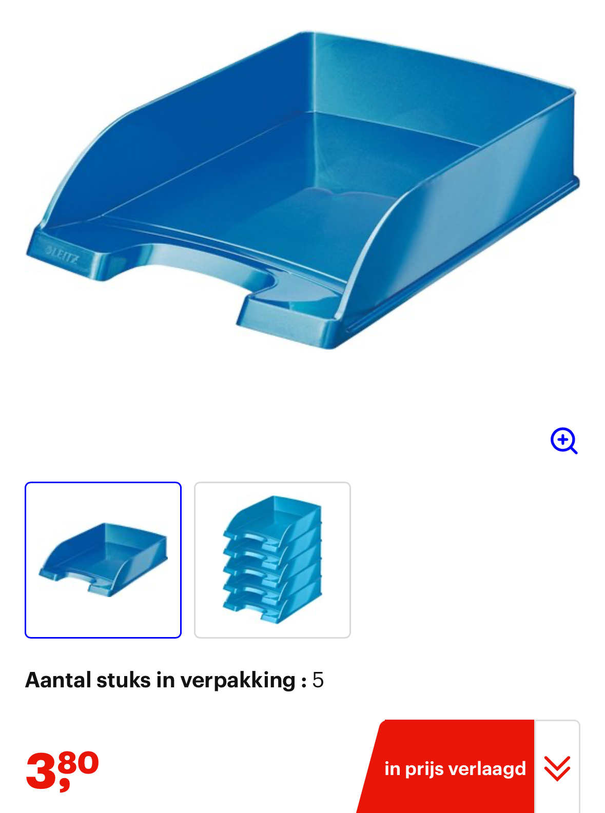 5x Brievenbak WOW Leitz -91%