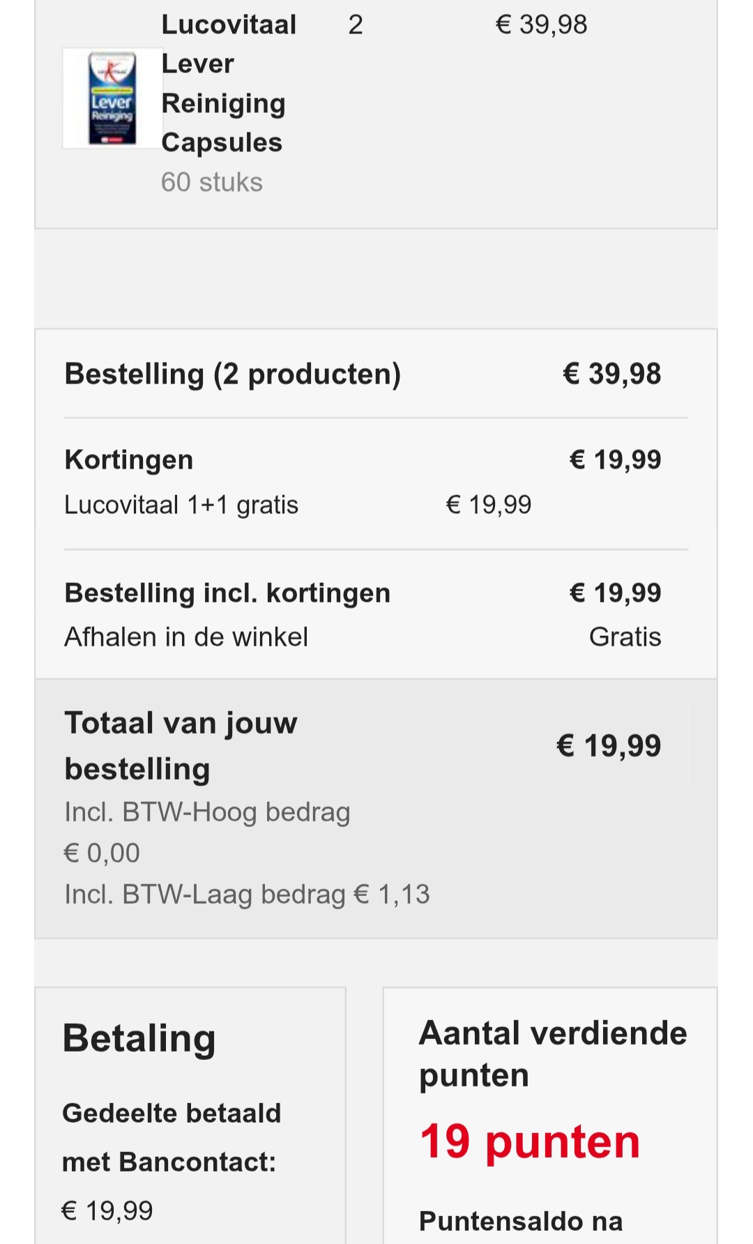 Lucovitaal vitaminen 1+1 gratis