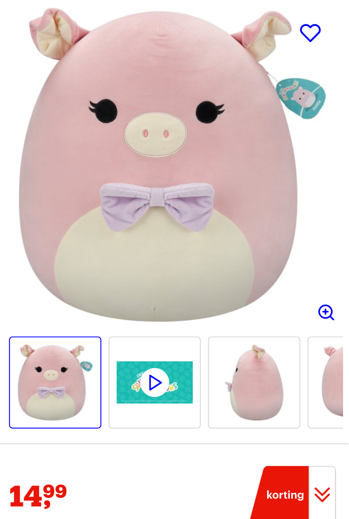 Squishmallows Hettie Pink Pig -70% bij bol