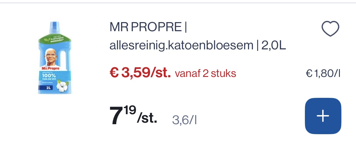 Mr propre allesreiniger katoenbloesem 2 L -50%
