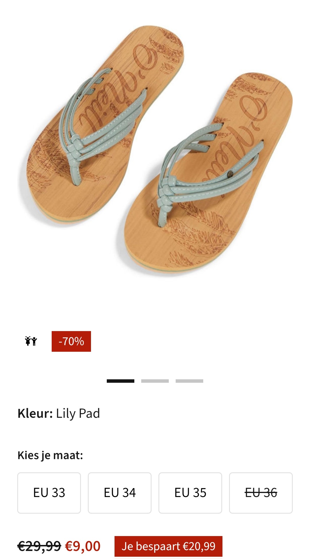 O'neill slippers ditsy -70% op asadventure.com