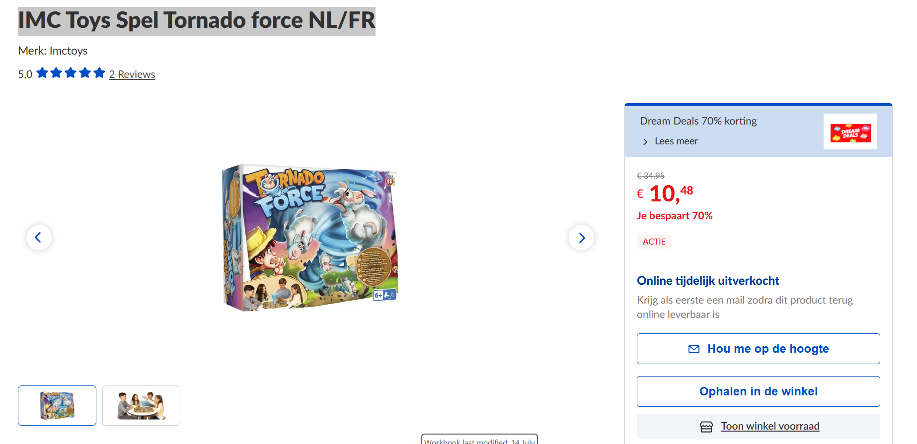 IMC Toys Spel Tornado force NL/FR -70%
