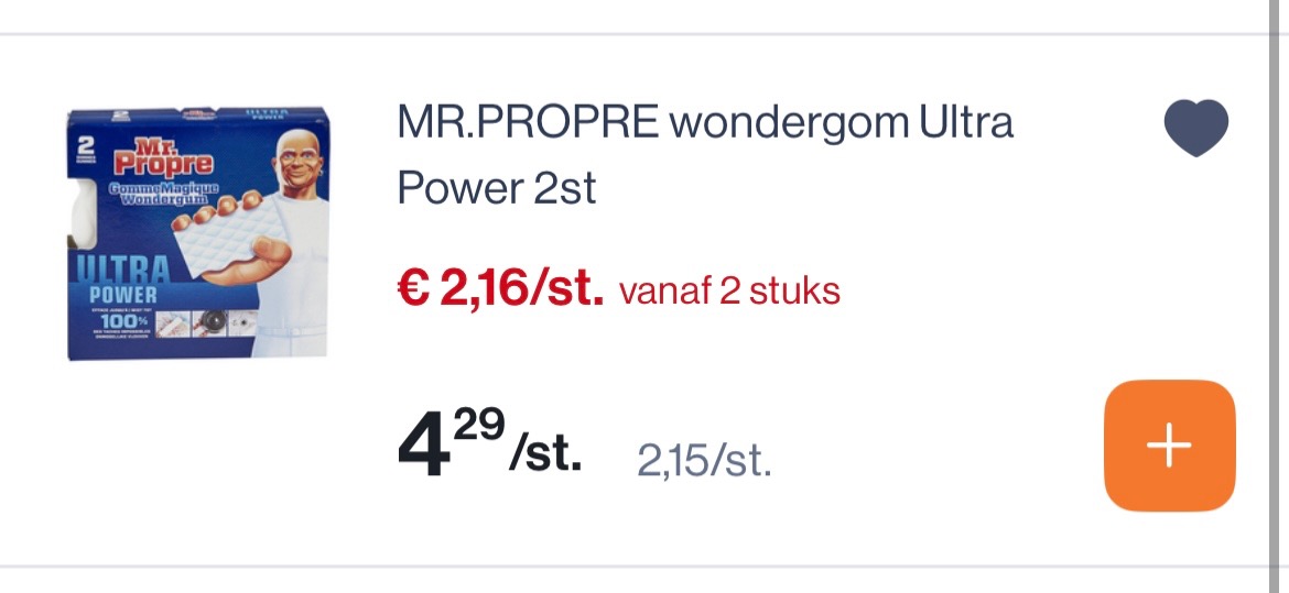Mr propre wondergum ultra power 2 stuks en mr propre allesreiniger Citroën -50%