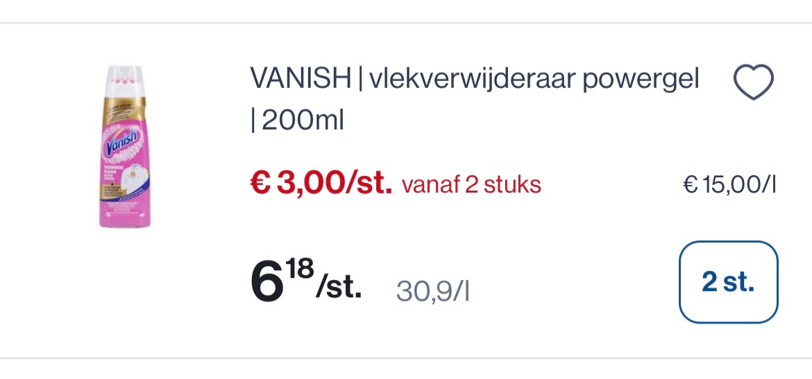 Vanish vlekverwijderaar powergel 200 ml -50%