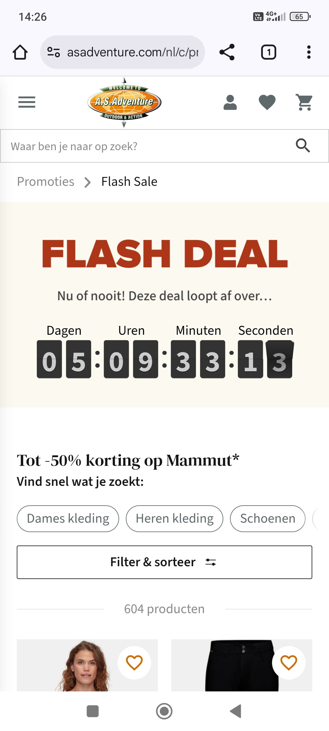 Tot -50% korting op Mammut bij as adventure