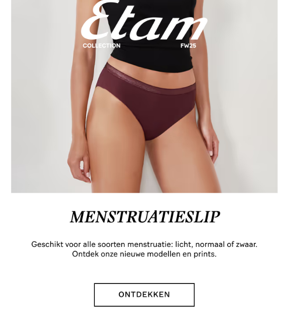 Etam: menstruatieslips 2+1