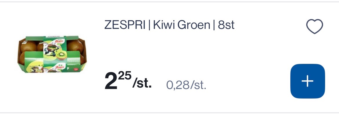 Zespri kiwi green 8 stuks -50% bij Collect en go