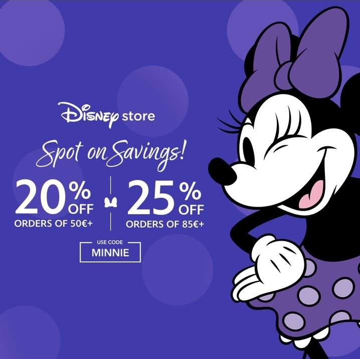 Tot 25% korting bij disneystore.eu