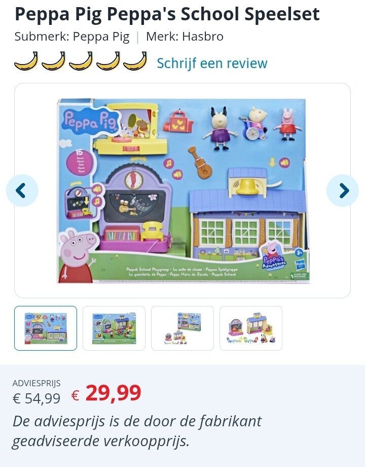 Peppa Pig Peppa's School Speelset -45%