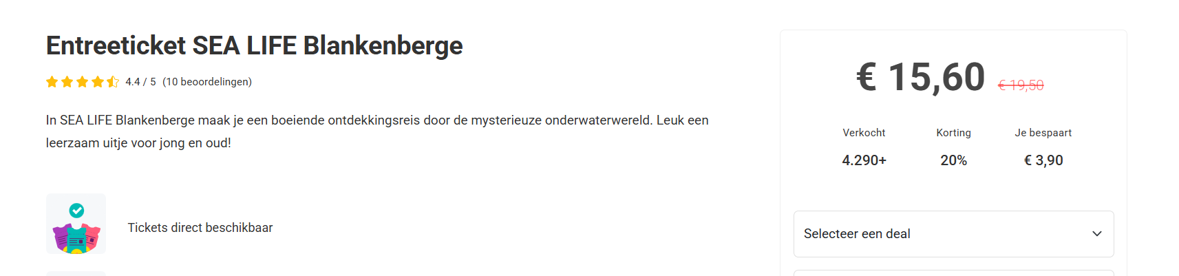 Ontdek de onderwaterwereld bij Sea life Blankenberge